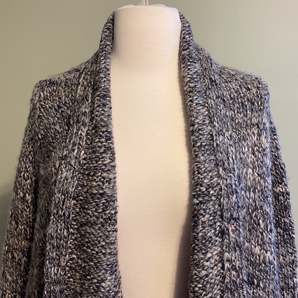 Talbots Women’s Medium Wool Alpaca Blend Open Front Waterfall Cardigan Sweater - Picture 3 of 10